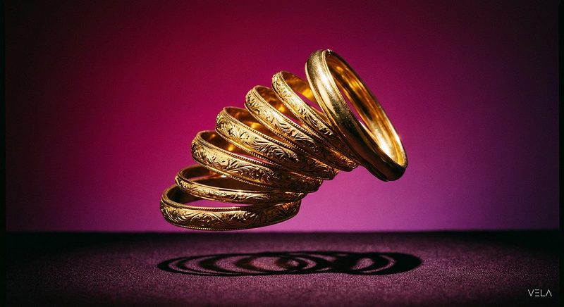 Indian jewellery campaign visual produced from a product photo