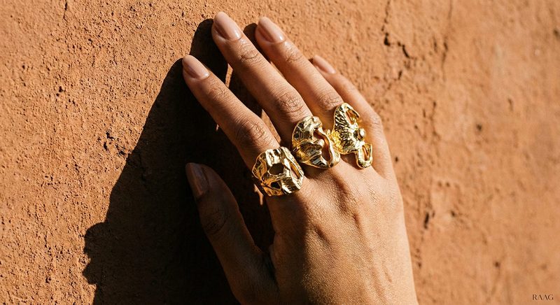 Minimal jewellery campaign visual produced from a product photo